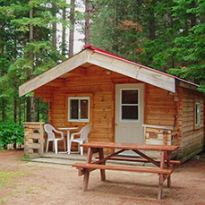 Cabin in the Pines at Algonquin Pines Campground, Dwight, Ontario