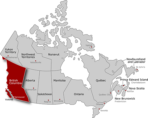 Canada Map - BC