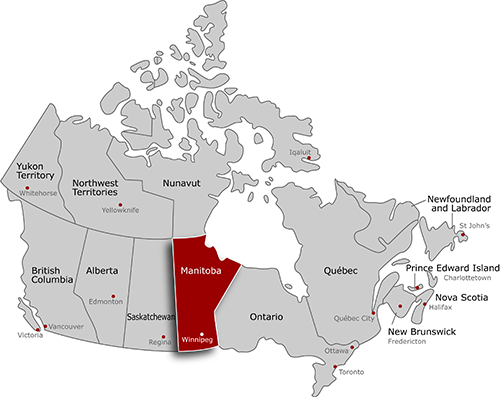 Canada Map - Manitoba