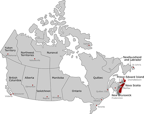 Canada Map - Nova Scotia