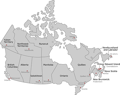 Canada Map - Prince Edward Island