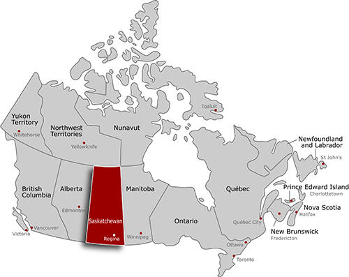 Canada Map - Saskatchewan