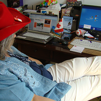 CEO Leslie W, hard at work in 2010. CEO Leslie W, hard at work in 2010.