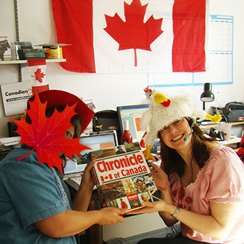 Leslie (likes to be incognito) and Pam doing research at the Canadian Only office in 2010. Leslie (likes to be incognito) and Pam doing research at the Canadian Only office in 2010.