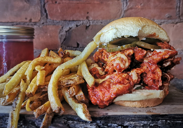 Pappy's Xtra Hot Chicken from Saltlick Smokehouse in Hamilton, ON