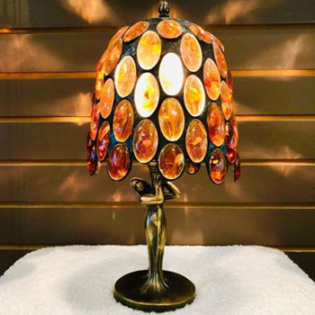 17cm high amber lamp from The Amber Room, Kingston, Ontario