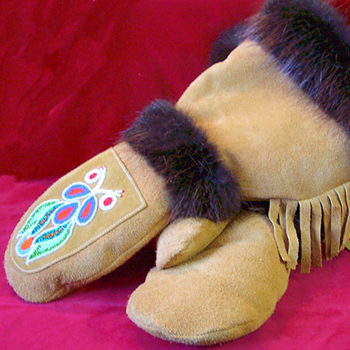 Men's Metis Moosecream Gauntlets from Arctic Trading Company, Churchill, Manitoba