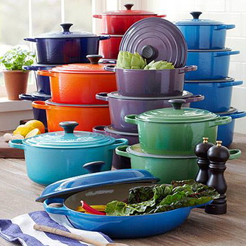 Le Creuset pots and pans from Consiglio's Kitchenware & Gifts, Toronto, Ontario