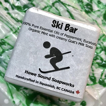 "Ski Bar" soap from Howe Sound Soapworks, handcrafted in Squamish, BC