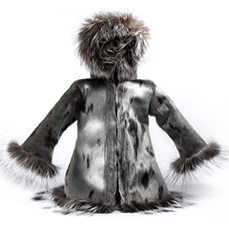 Sealskin and fox parka, Rannva, Iqaluit, Nunavut