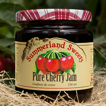 Pure cherry jam from Summerland Sweets, Summerland, BC
