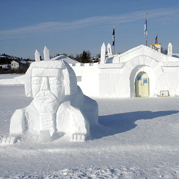 The guardians at the Snow King Festival, Yellowknife, NT
